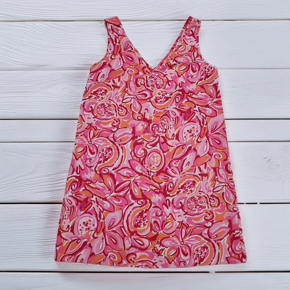 NWOT Lilly Pulitzer Calissa Tank Summer Mini Mango Salsa Dress Size 4